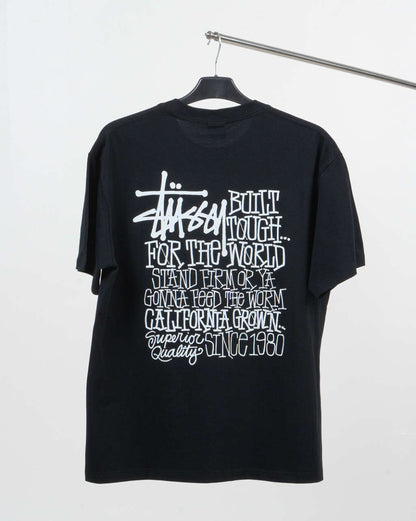 Stussy California Grown Pig Dyed Black T-shirt 631980091B