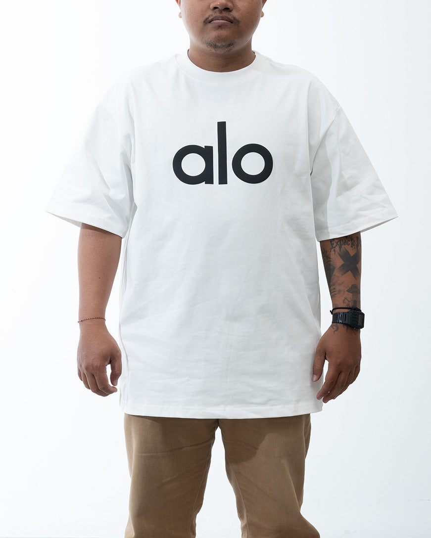 ALO Front Big Logo White Black