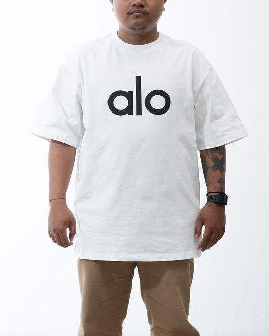 ALO Front Big Logo White Black