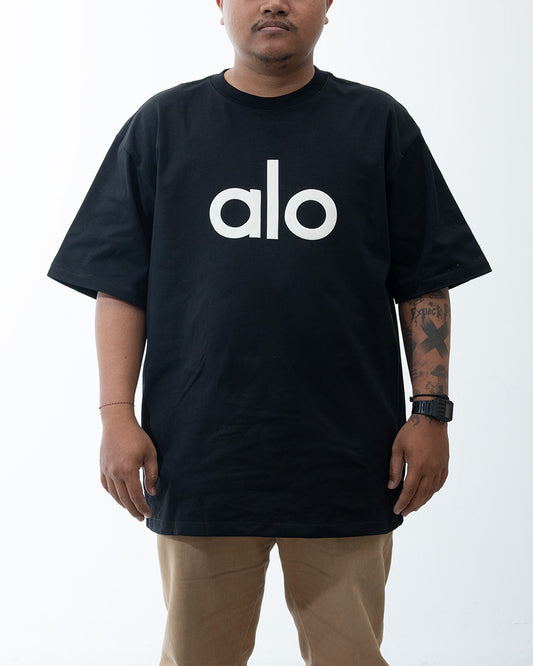 ALO Front Big Logo Black White