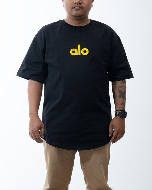 ALO Graphic Tee Black Yellow
