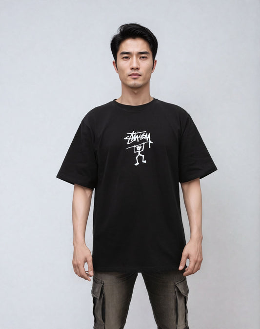 Baju Stussy Warrior Man Tee Black - 63020