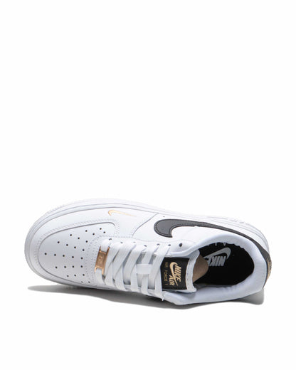 Sepatu Wanita Air Force 1 Low '07 Essential White Black Gold Mini Swoosh (W) - 14324