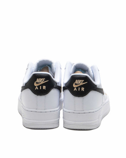 Sepatu Wanita Air Force 1 Low '07 Essential White Black Gold Mini Swoosh (W) - 14324