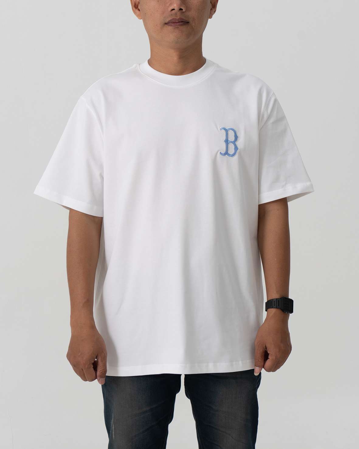 Baju Kaos MLB Boston Red Sox Illusion Clipping Tee White OF