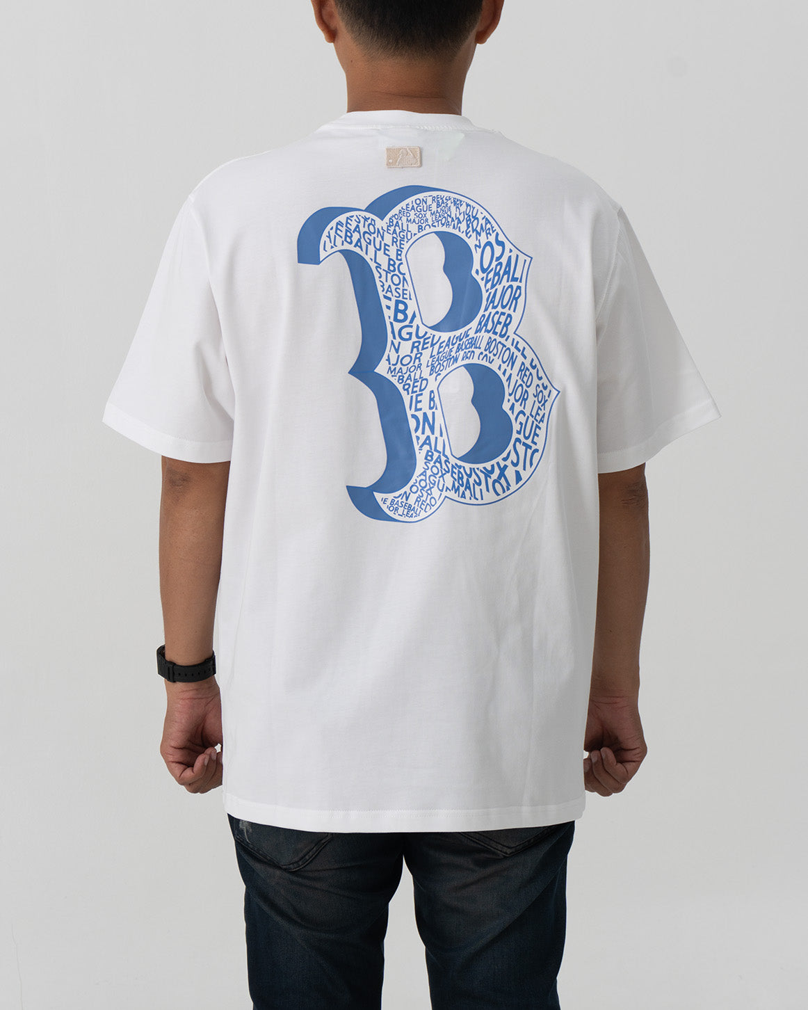 Baju Kaos MLB Boston Red Sox Illusion Clipping Tee White OF