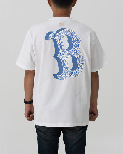 Baju Kaos MLB Boston Red Sox Illusion Clipping Tee White OF