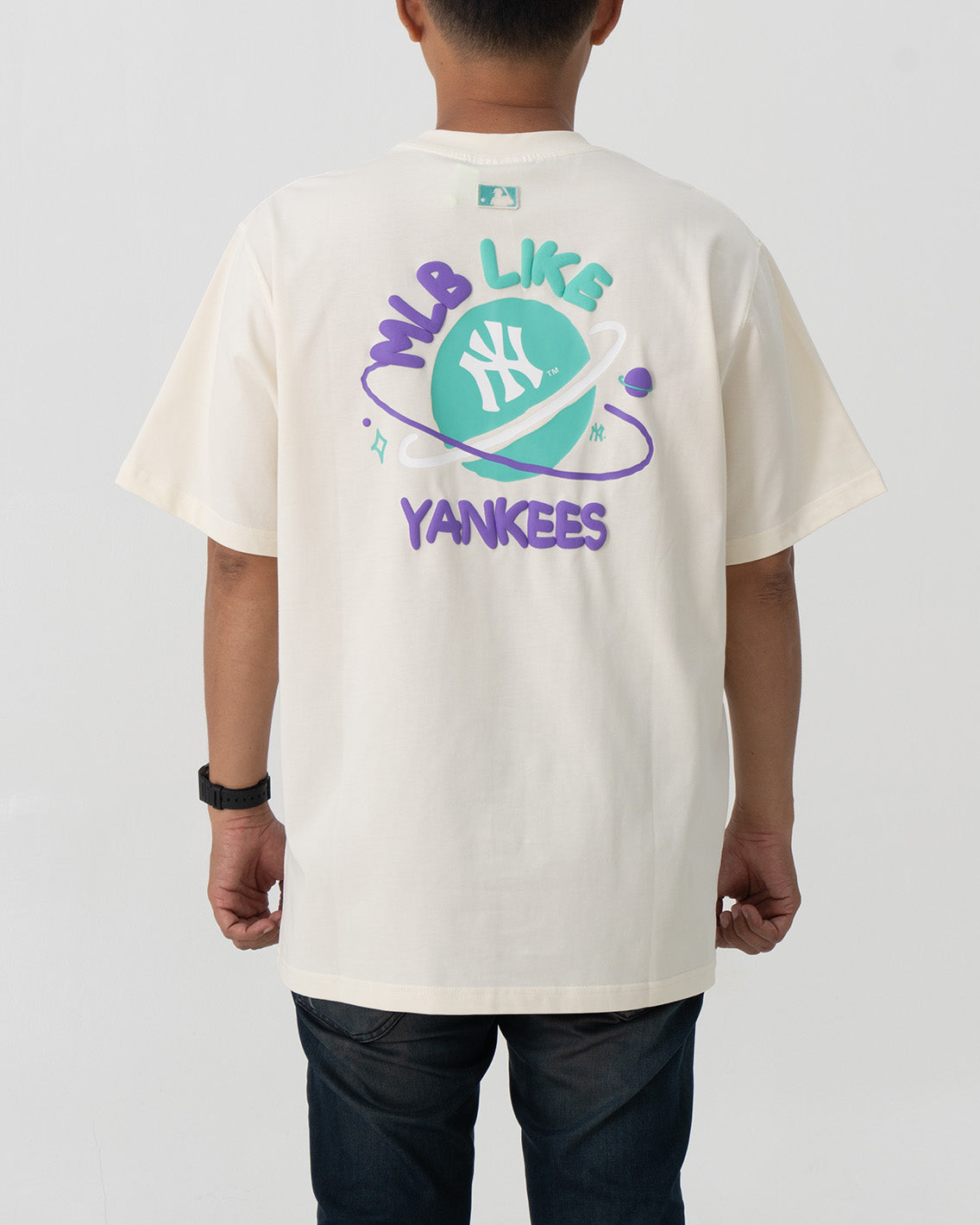 Baju Kaos MLB Like Galaxy Graphic T-Shirt Yellow