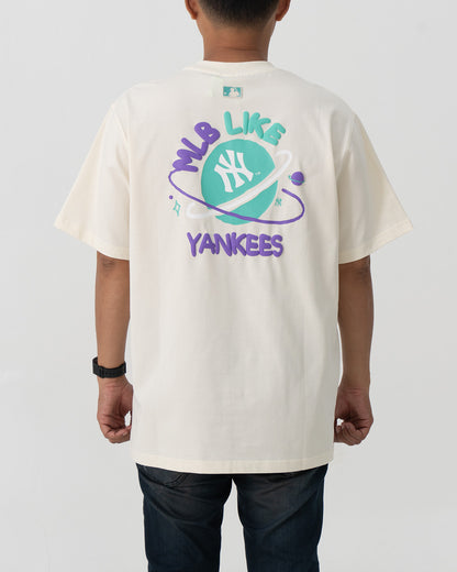 Baju Kaos MLB Like Galaxy Graphic T-Shirt Yellow