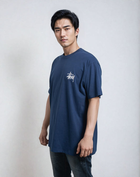 Baju Stussy Basic Navy Tee - 62954