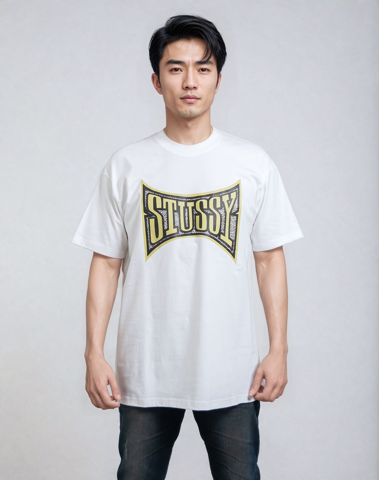 Baju Stussy Champion Pigment Dyed Natural Tee - 62956