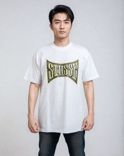 Baju Stussy Champion Pigment Dyed Natural Tee - 62956