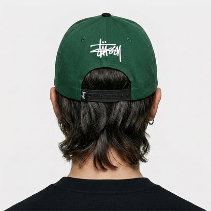 Cap Pria Stussy Vintage S Low Pro Cap Forest Green/Black