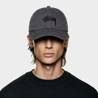 Cap Pria Stussy Basic Grey