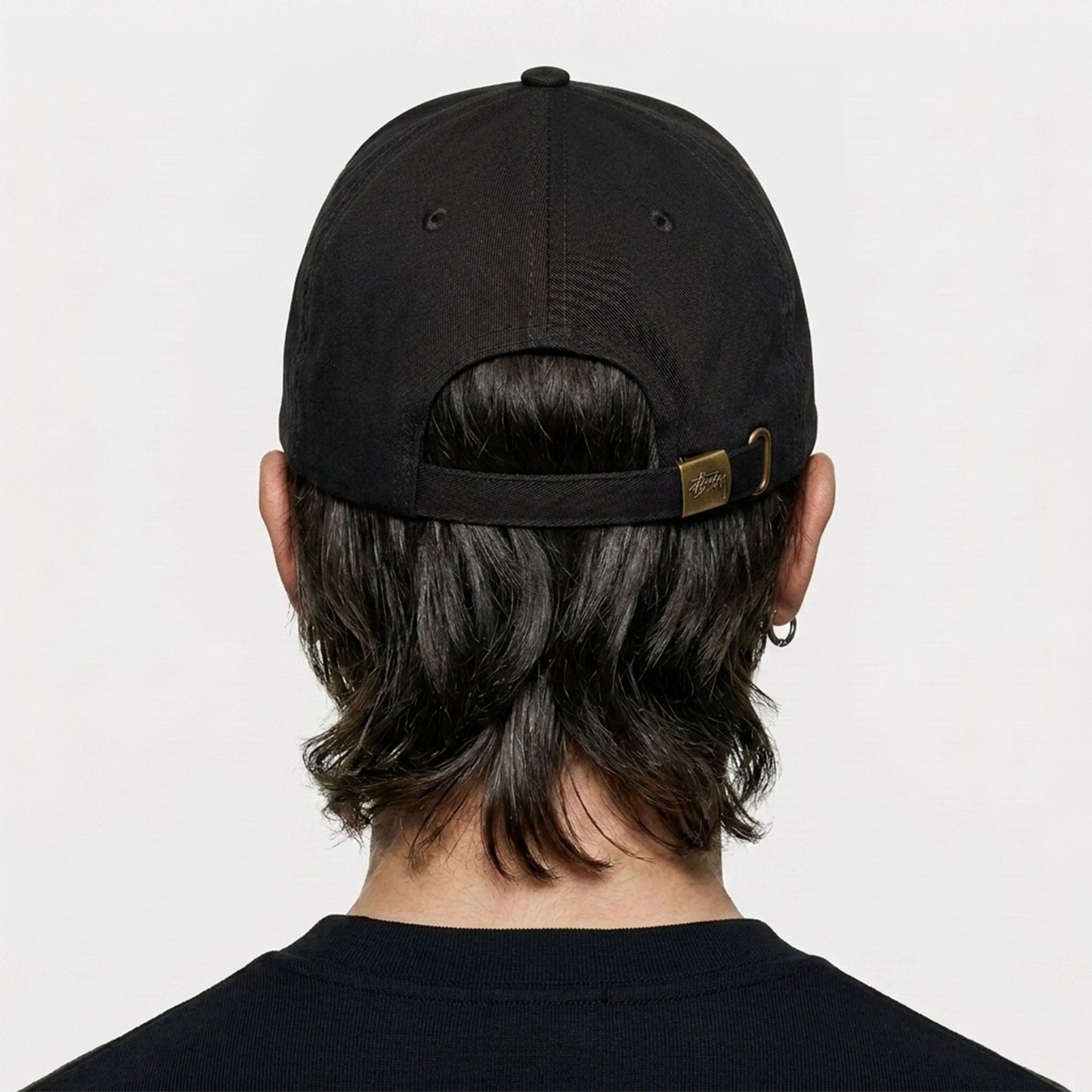 Cap Pria Stussy Basic Black