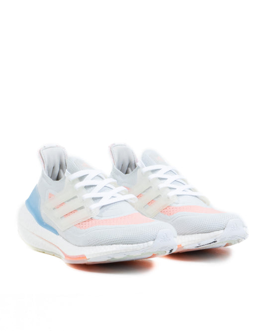 Adidas Ultraboost 21 Shoes-Crystal White / Cloud White / Glow Pink 139150091A