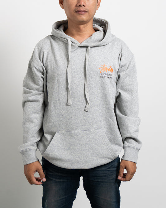 Hoodie Stussy x D.S.M London Zip Up Hoodie Grey Orange - 62961