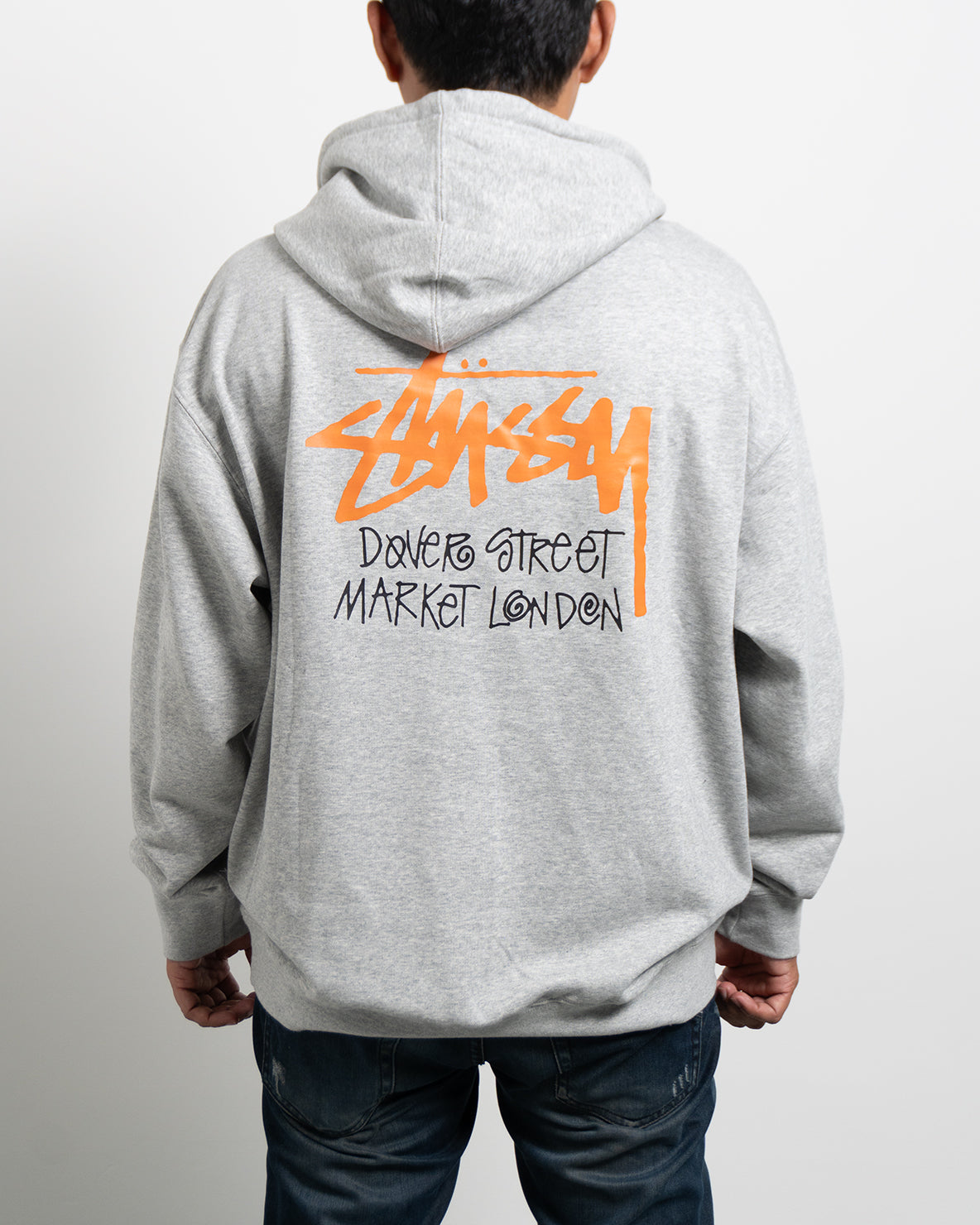 Hoodie Stussy x D.S.M London Zip Up Hoodie Grey Orange - 62961