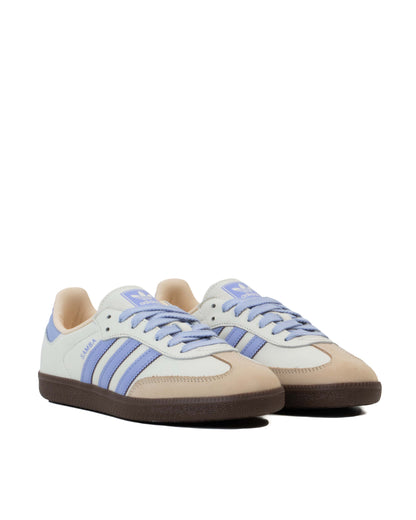 Sepatu Sneakers Wanita Adidas Samba OG Cream White Violet