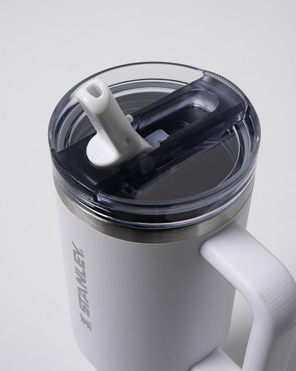 Stanley Quencher H2.0 Tumbler Side Clean 40 oz (1.18 L) White Color