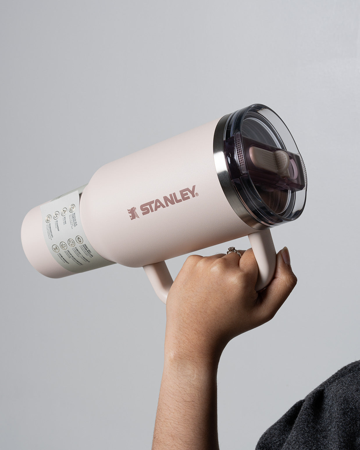 Stanley Quencher H2.0 Tumbler Side Handle 40 oz (1.18 L) Neutral Beige Color