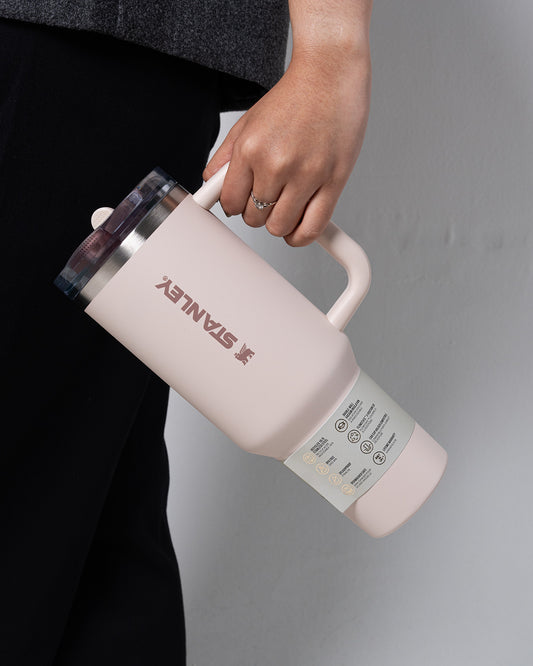 Stanley Quencher H2.0 Tumbler Side Handle 40 oz (1.18 L) Neutral Beige Color