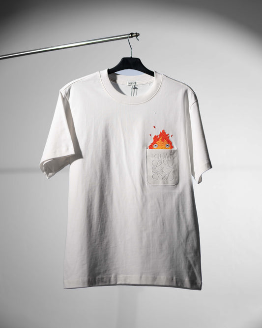 Loewe x Studio Ghibli Howl's Moving Castle Calcifer Pocket White