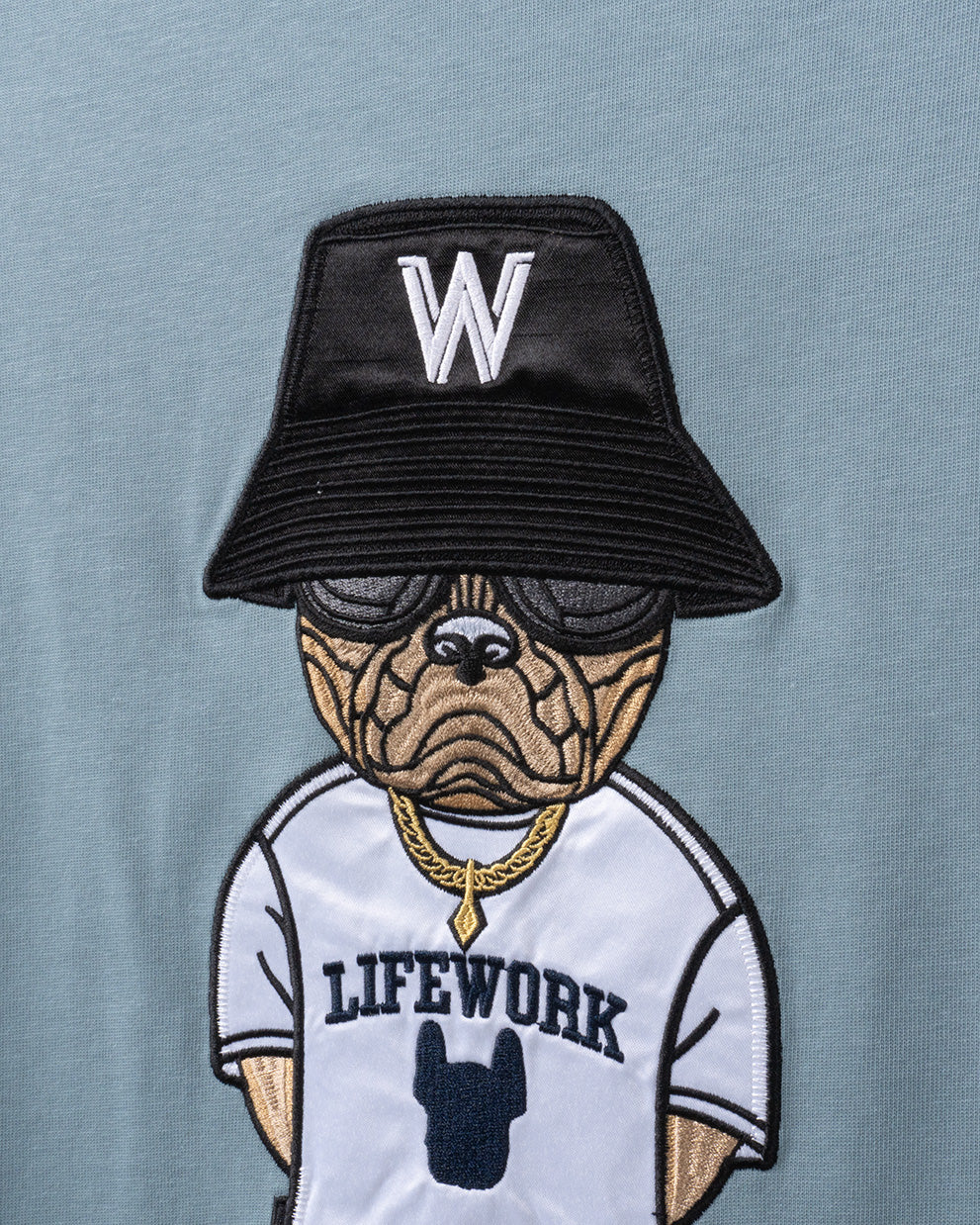 Lifework Hip Dog Tee Denim Blue (Embroidered) 629660092B