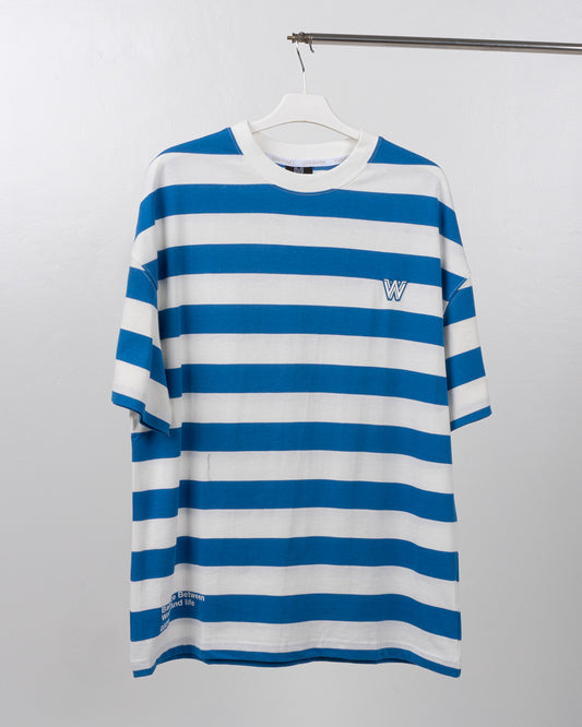 Lifework Common - Blue Logo Stripe  Short Sleeve T-Shirt 631550092B