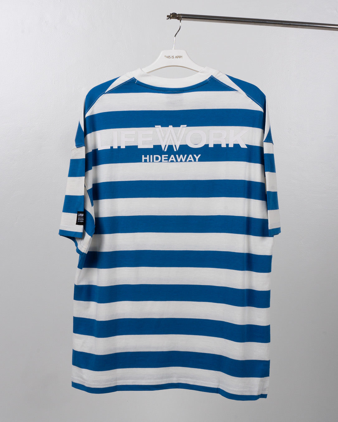 Lifework Common - Blue Logo Stripe  Short Sleeve T-Shirt 631550092B