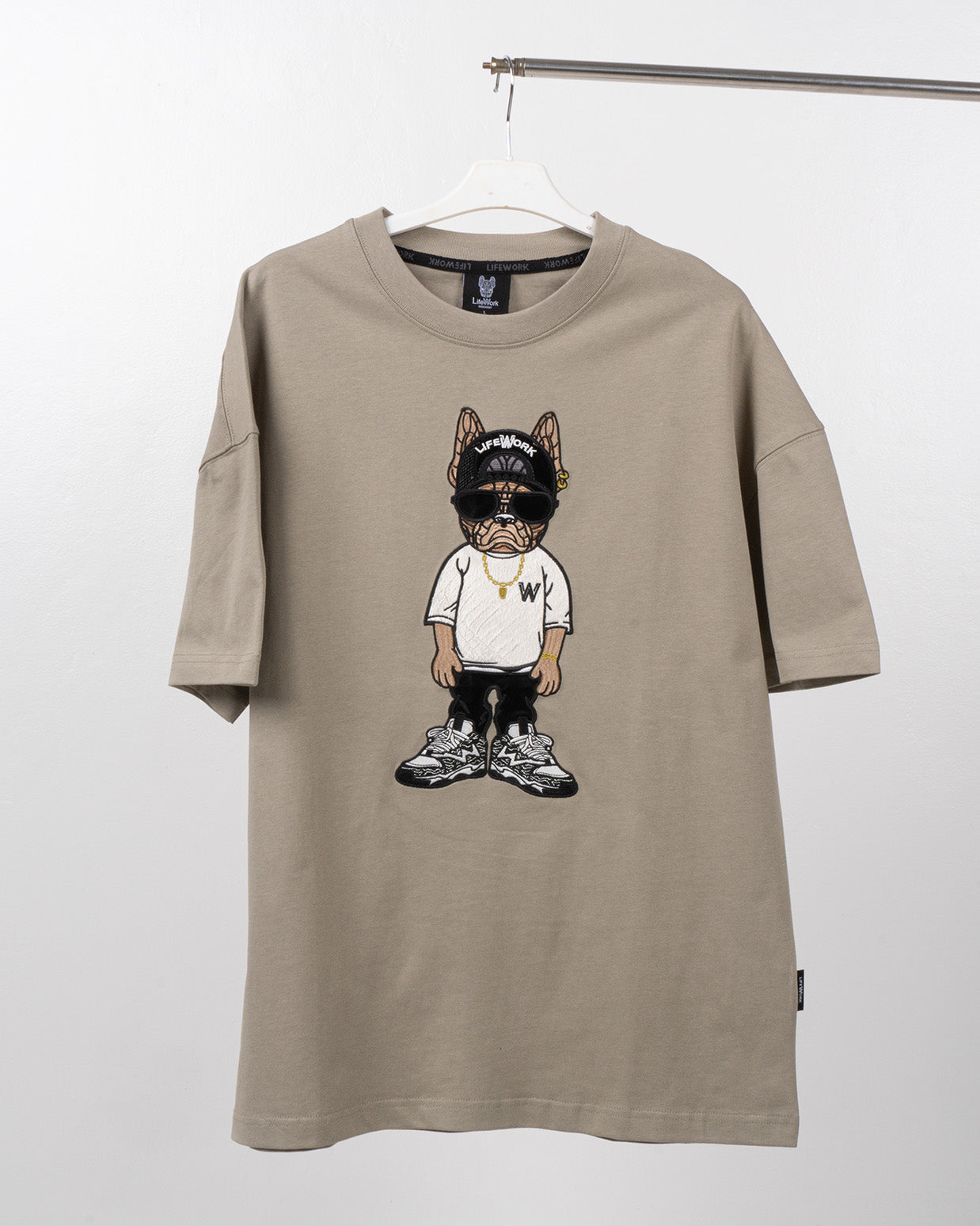 Lifework Hiphop Dog In Khaki Tee 631490092B