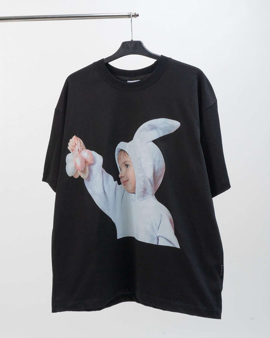 [Acme De La Vie] Adlv Acmedelavie T Shirt Black Rabbit 62698B