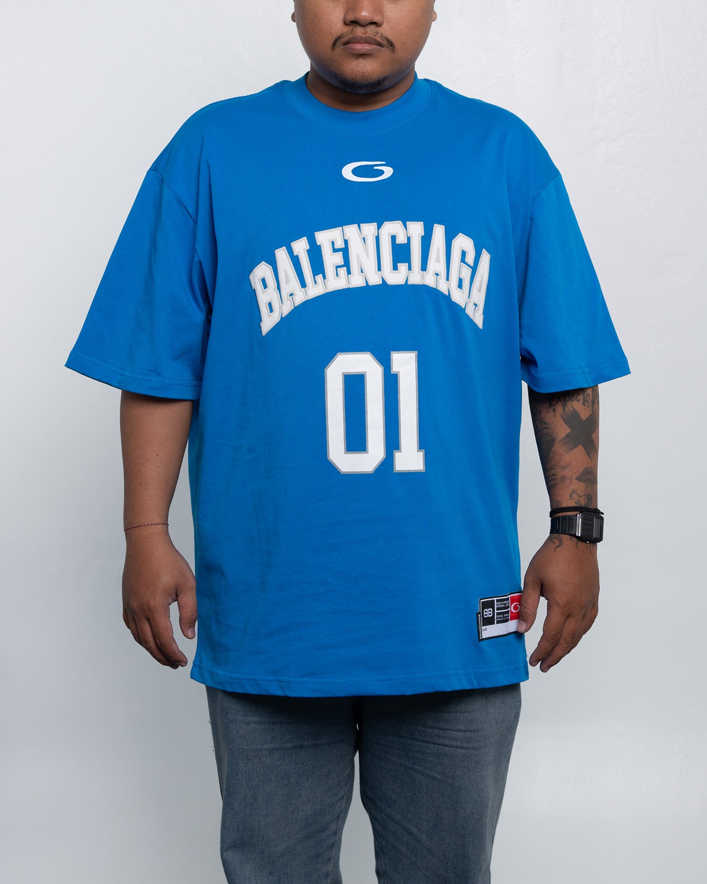 Kaos Balenciaga Basketball Series T-Shirt ‘Blue’