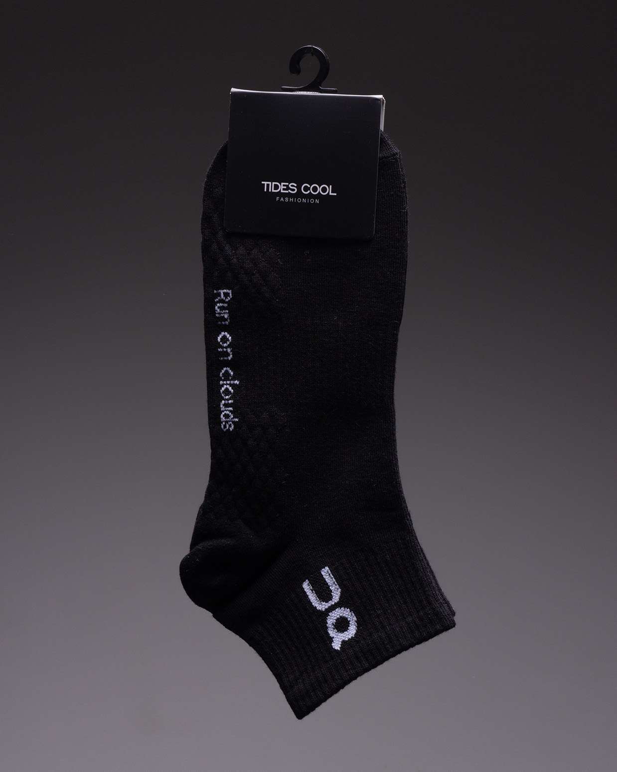 Kaos Kaki Lari On Mid Sock Black On Running Unisex Anti Bacterial