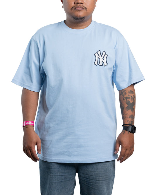 Kaos T-shirt MLB NY Yankees Monogram Mega Logo Tee Blue