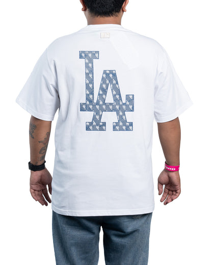 Kaos T-Shirt Classic Monogram Big Lux Los Angeles Dodgers