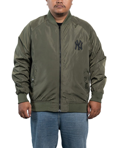 Bomber Jacket MLB - Basic Padded Mega Logo Green