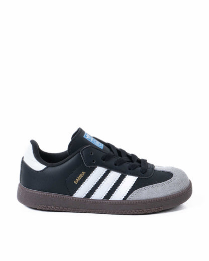 Sepatu Anak Adidas Samba Kids Black Suede Grey - 14485