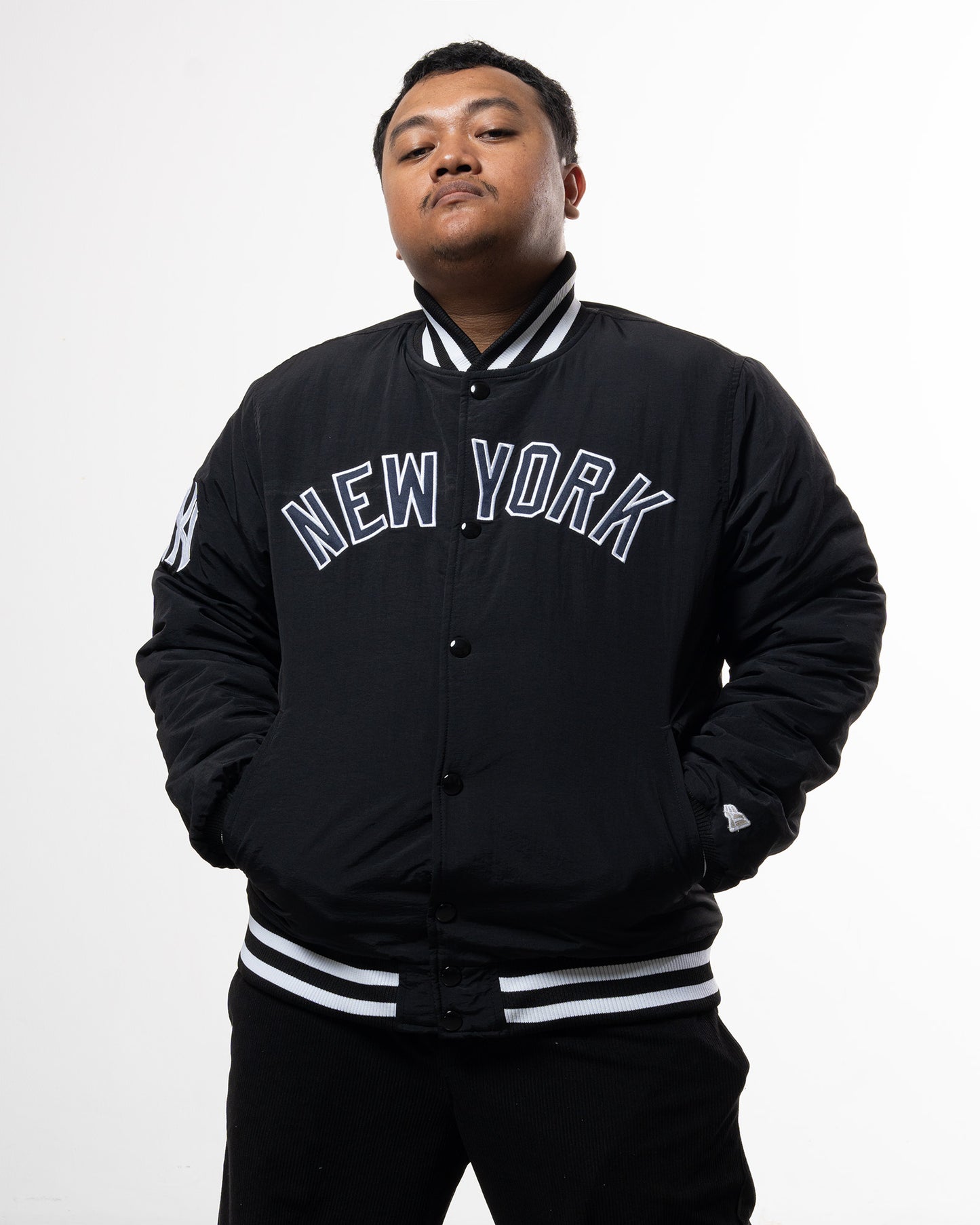 New Era Mlb Wordmark Bomber New York Yankees Black College Jackets