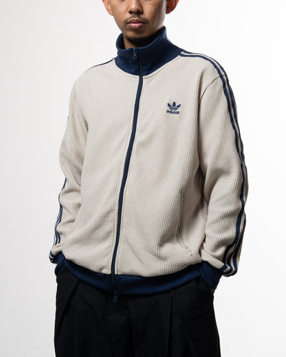 Adidas Knit Track Top Beige Blue