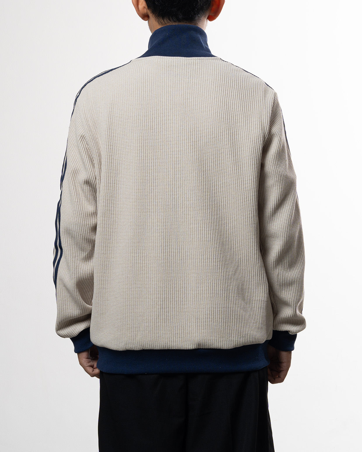 Adidas Knit Track Top Beige Blue