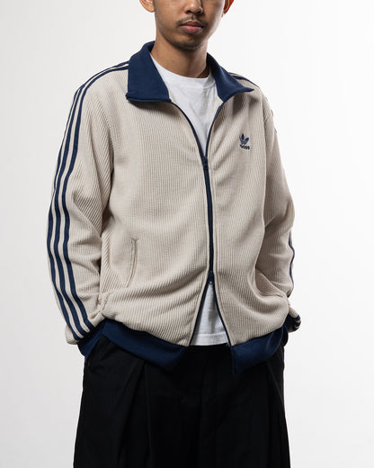 Adidas Knit Track Top Beige Blue