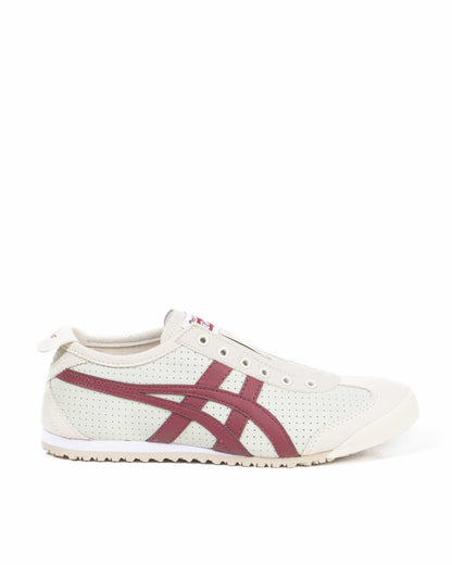 Onitsuka Tiger Mexico 66 Slip On Leather-Oatmeal/Beet Red - 13912