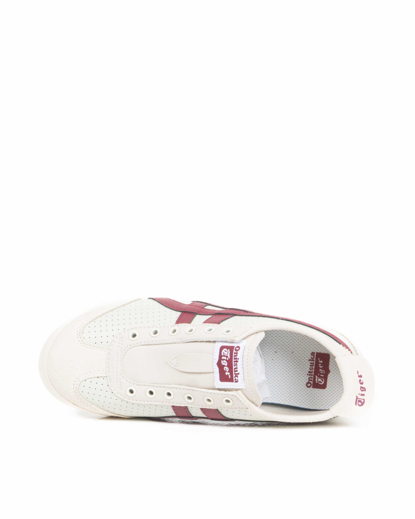 Onitsuka Tiger Mexico 66 Slip On Leather-Oatmeal/Beet Red - 13912