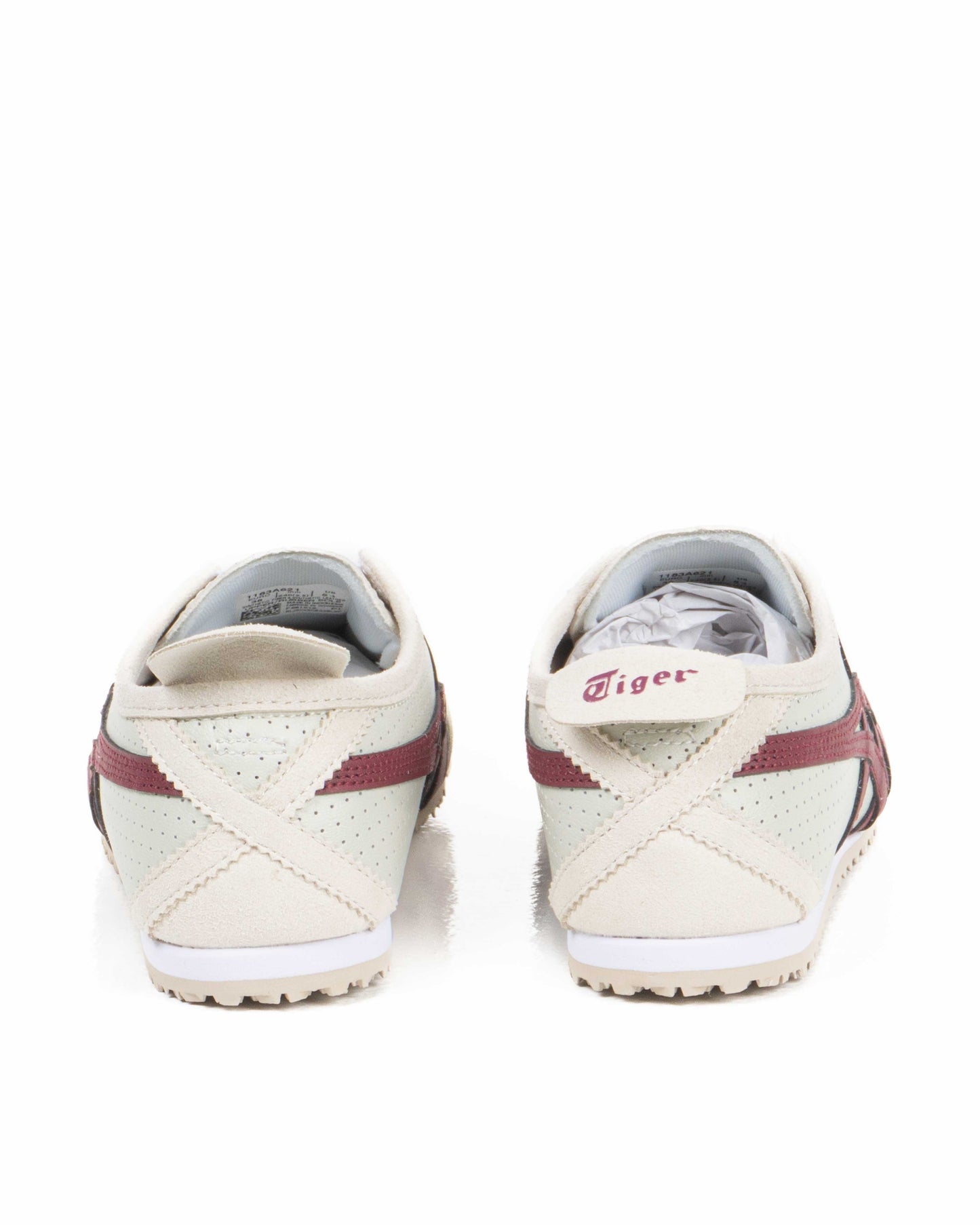 Onitsuka Tiger Mexico 66 Slip On Leather-Oatmeal/Beet Red - 13912