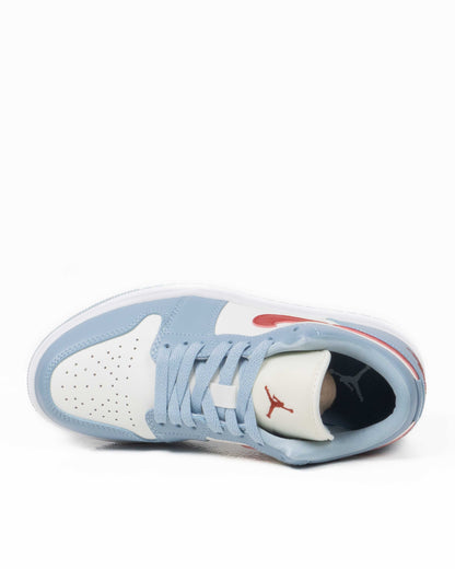 Air Jordan 1 Low Sail/Blue Grey/White/Dune Red