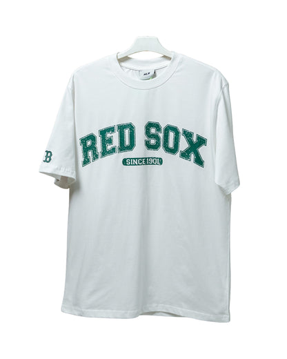 Kaos T-shirt MLB Varsity Logo Boston RX White 3ATSV0633-43WHS