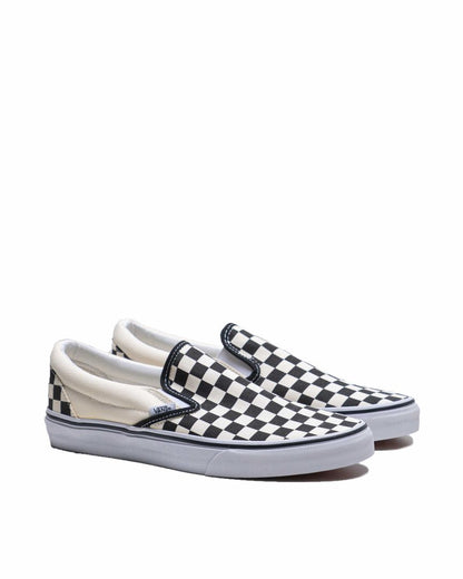 Sepatu Vans Checker boards Slip On - Black And White - 13404