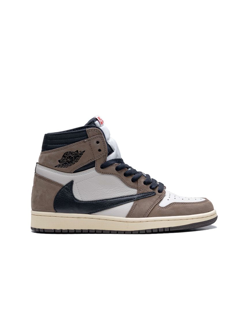 Sepatu Pria Jordan 1 Retro High Travis Scot - SAIL BLACK DARK MOCHA - 13533