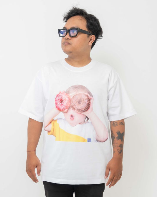 Adlv Baby Face Short Sleeve T-Shirt White Donuts 1R 62837